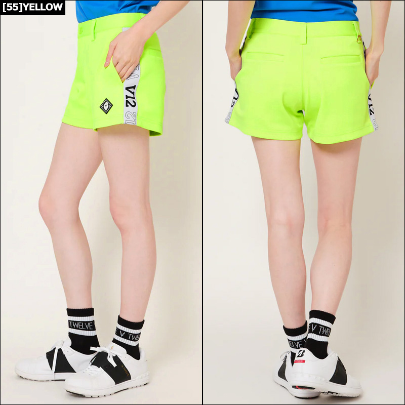 V12 ゴルフ レディース ショートパンツ SIDE TAPE SHORTS