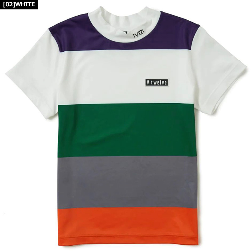 V12 ゴルフ 2025 レディース モックネック 半袖シャツ RG MOCK V122510