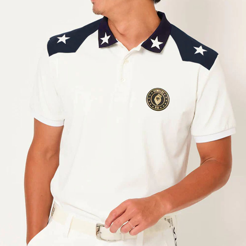 美品】V12 ヴィトゥエルヴ GRADATION STAR POLO 星柄 M