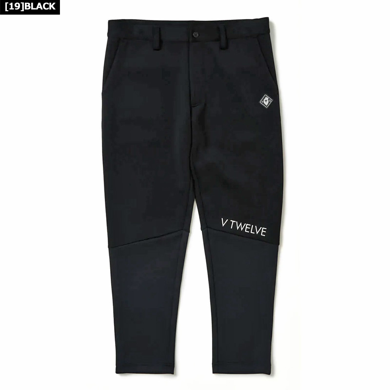 V12 ヴィトゥエルヴ ダンボールニット　中綿入り　イージーパンツ　メンズ　黒 V12（ヴィ・トゥエルヴ） クーポン有 ゴルフ メンズ ロングパンツ DMAT