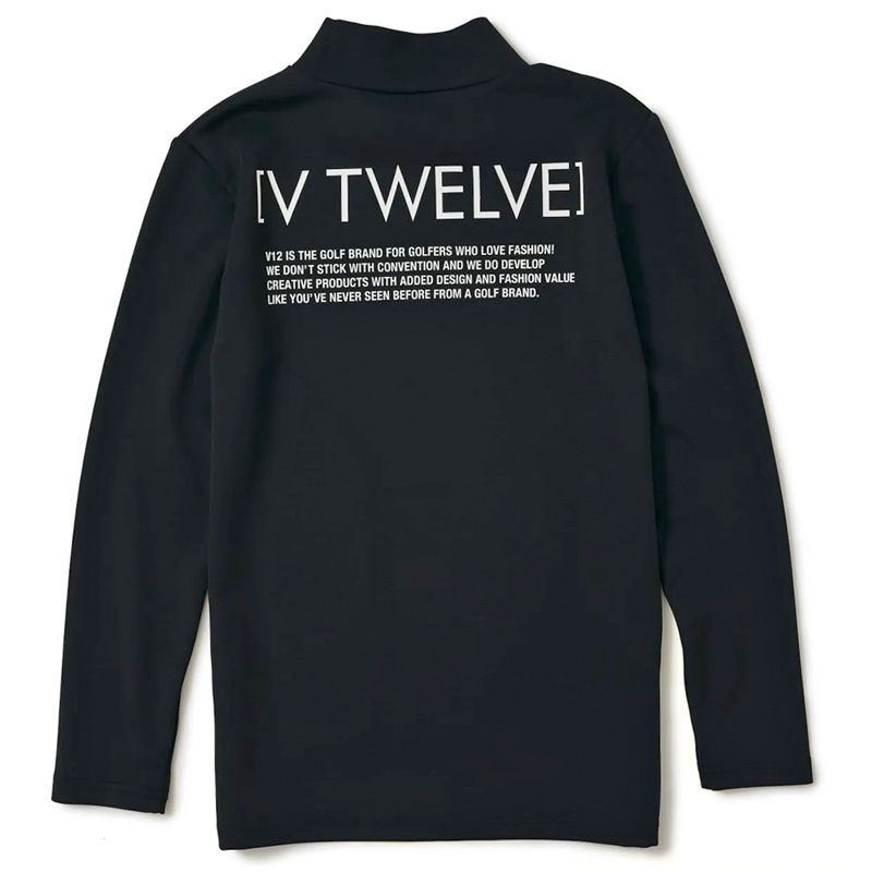 V12（ヴィ・トゥエルヴ） ゴルフ レディース モックネック 長袖 シャツ