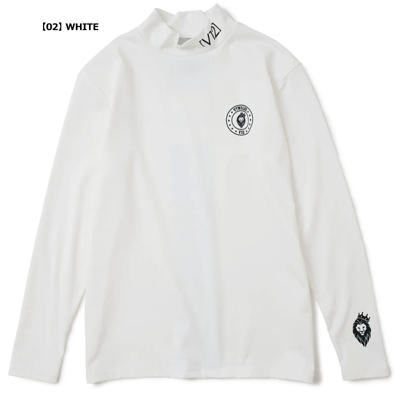 V12（ヴィ・トゥエルヴ） ゴルフ メンズ モックネック 長袖 シャツ 裏