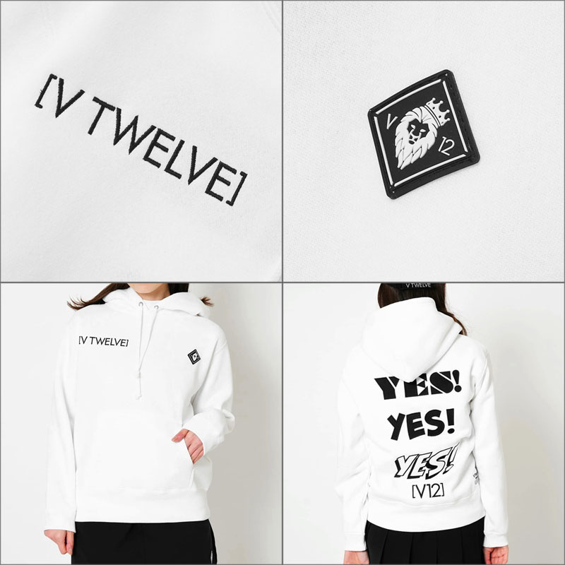 V12（ヴィ・トゥエルヴ） ゴルフ 長袖 パーカー ユニセックス YES