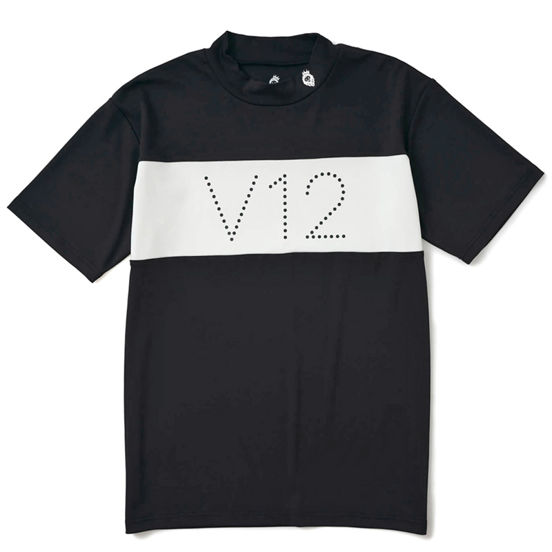 V12（ヴィ・トゥエルヴ） ゴルフ メンズ 吸水速乾 半袖 モックネック