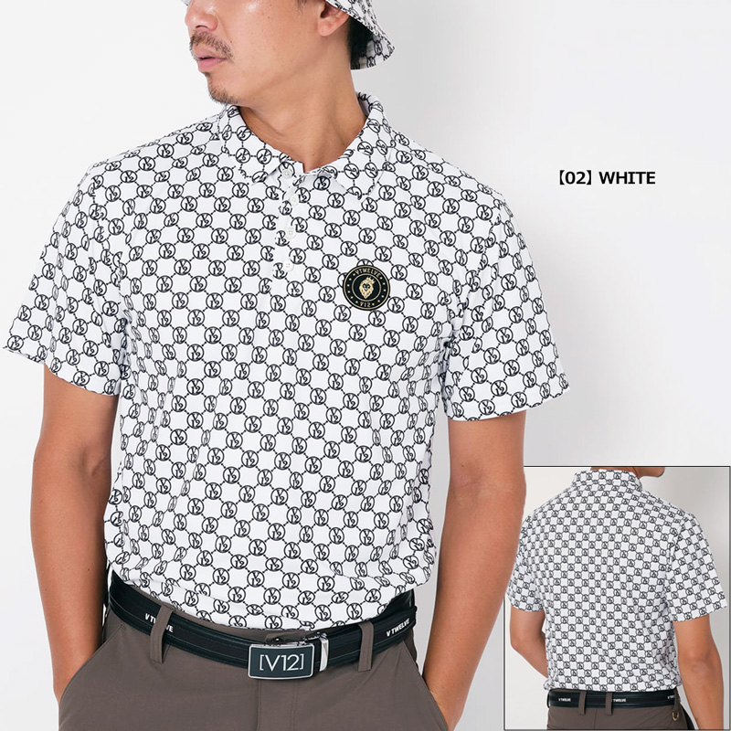 V12 ゴルフ メンズ 半袖 ポロシャツ MONOGRAM POLO V122410-PL14