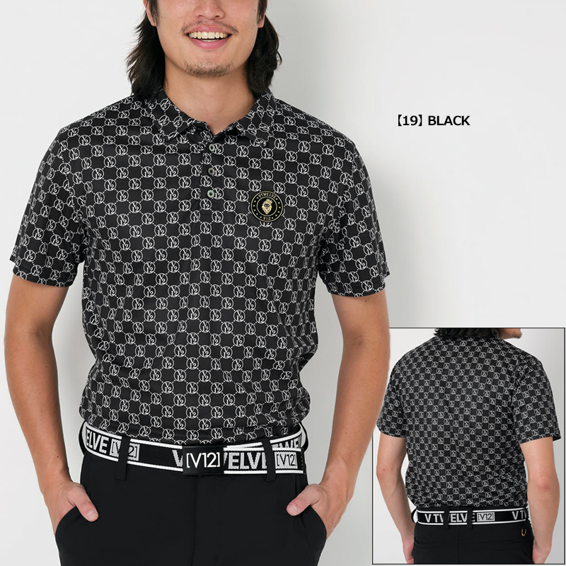 V12 ゴルフ メンズ 半袖 ポロシャツ MONOGRAM POLO V122410-PL14