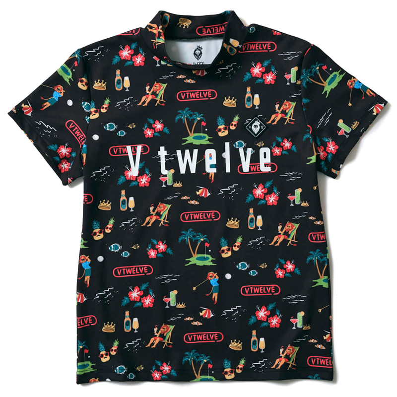 V12 ゴルフ × LEONコラボ レディース モックネック 半袖シャツ 吸汗速乾 RESO MOCK V122411-MK18 ヴィ・トゥエルヴ 【新品】TAAR モックシャツ ゴルフウェア V12 GOLF V12（ヴィ・トゥエルヴ） ゴルフ × LEONコラボ レディース モック