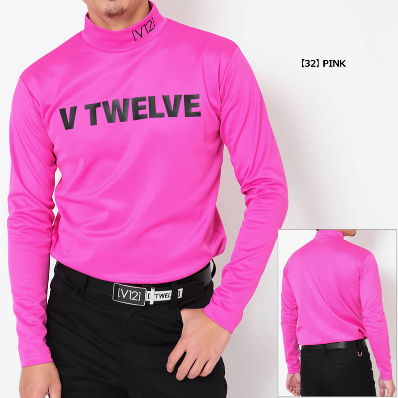 V12（ヴィ・トゥエルヴ） ゴルフ メンズ ストレッチ 長袖 モックネック