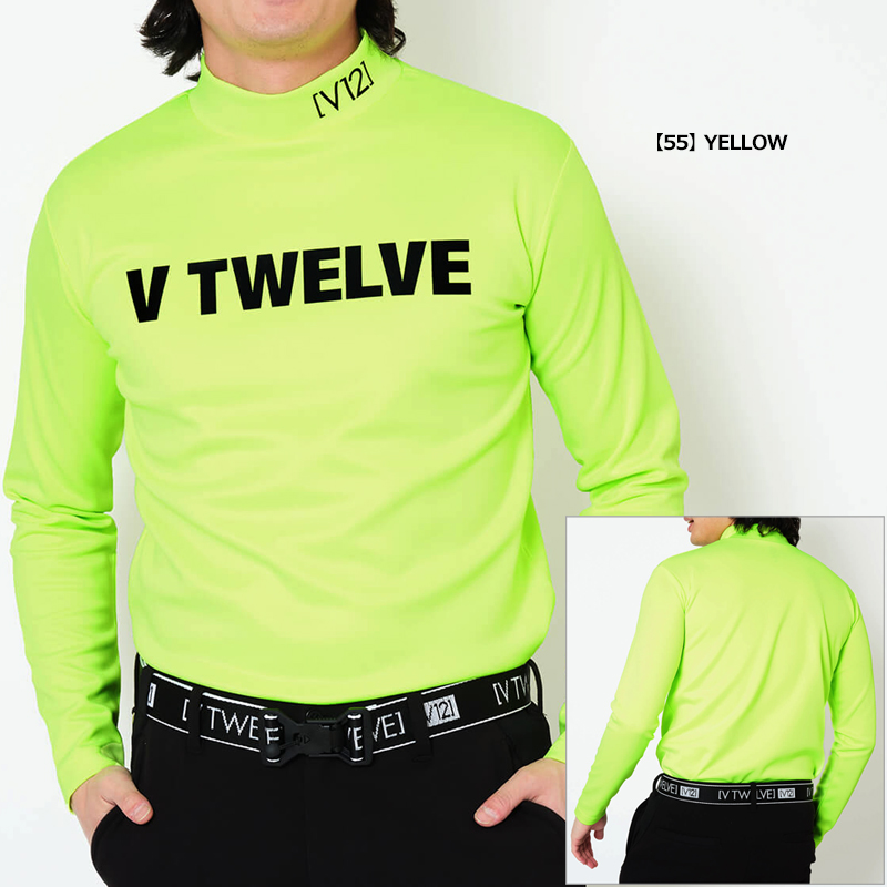 V12（ヴィ・トゥエルヴ） ゴルフ メンズ ストレッチ 長袖 モックネック