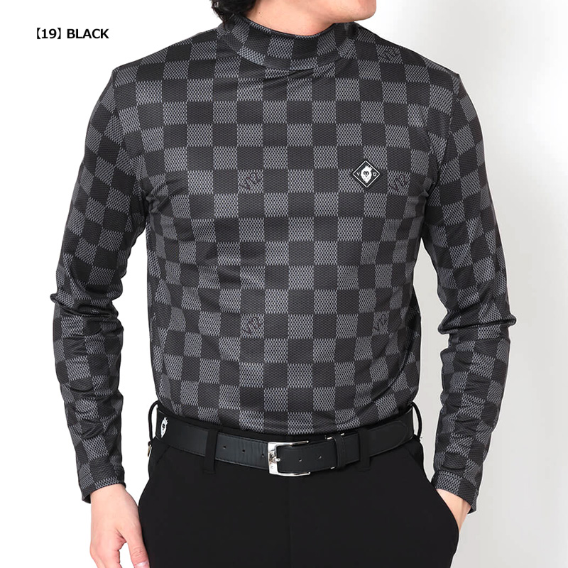 V12（ヴィ・トゥエルヴ） ゴルフ メンズ ストレッチ 長袖 モックネック