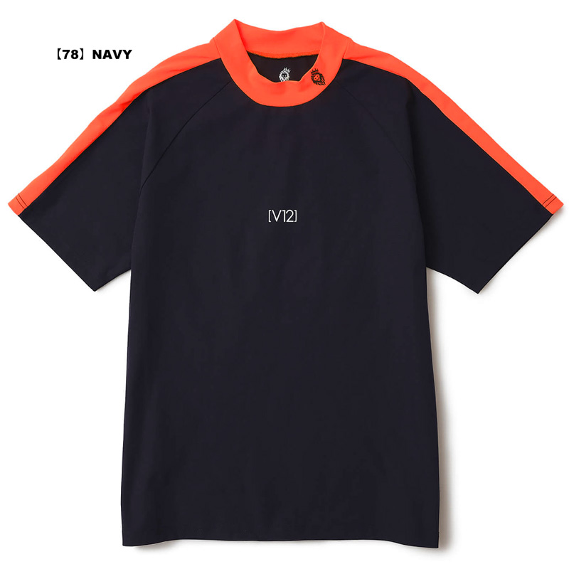 VTWELVE V12 ゴルフ　モックネックシャツ V12 ゴルフ メンズ 半袖 ハーフジップ モックネック シャツ ZIP
