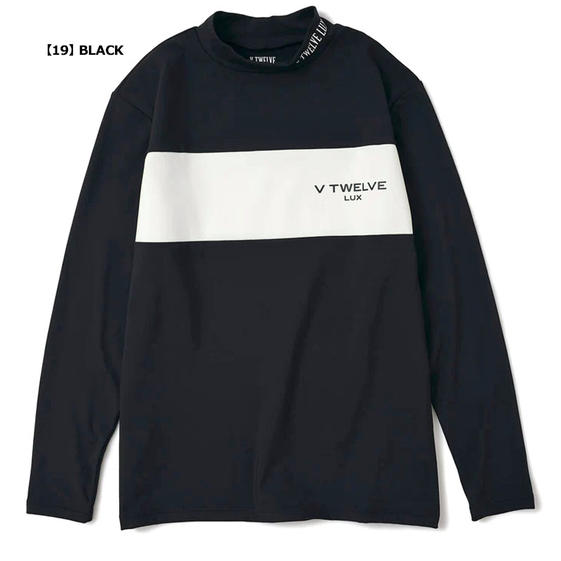 V12（ヴィ・トゥエルヴ） ゴルフ メンズ 裏微起毛 モックネック 長袖