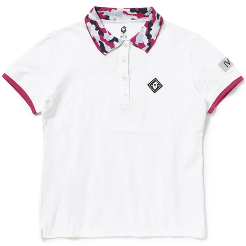 V12 ゴルフウェア レディース 半袖 ポロシャツ V121810-CT06 02/WHITE