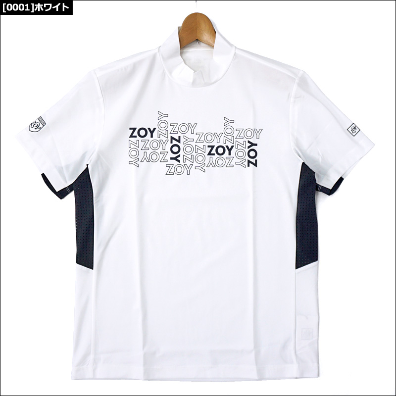SALE ZOY ゾーイ メンズ 速乾 接触冷感 UV モックネック 半袖シャツ 071412002 1SS2 ゴルフウェア メンズウェア トップス  半そで