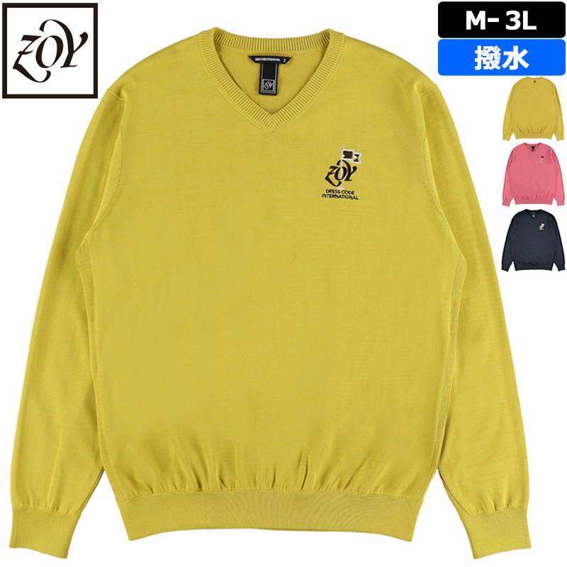 ZOY ゾーイ メンズ Vネック 長袖 ニット セーター Proof Plus α 071424700【新品】RCBR ゴルフウェア メンズウェア トップス NOV3 zywrn071424700.jpg