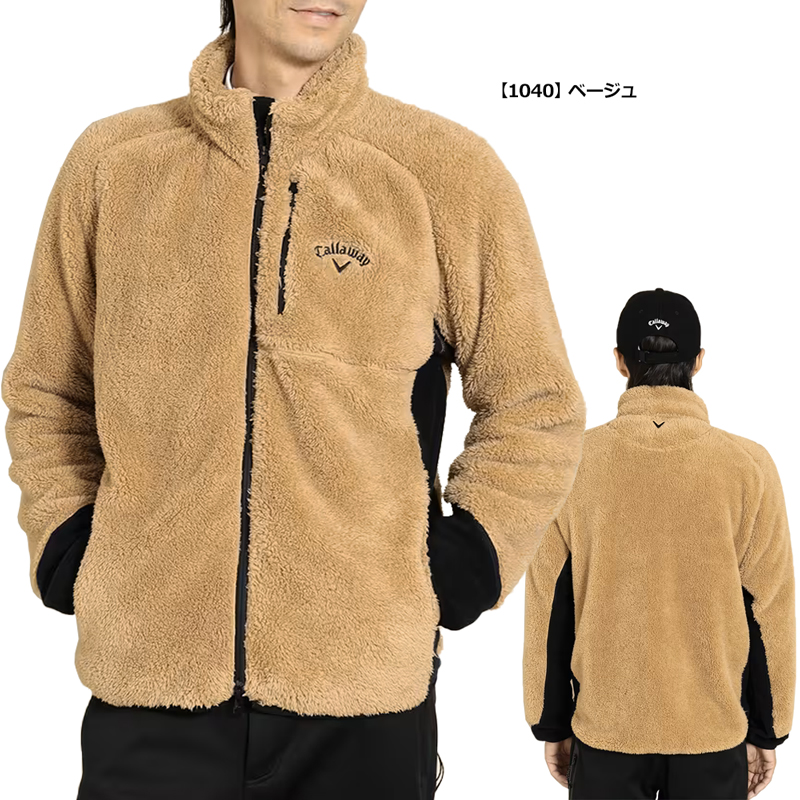 Callaway（キャロウェイ） メンズ ニット ボア ブルゾン 保温