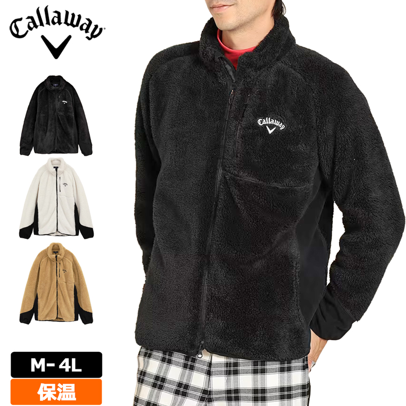 Callaway（キャロウェイ） メンズ ニット ボア ブルゾン 保温
