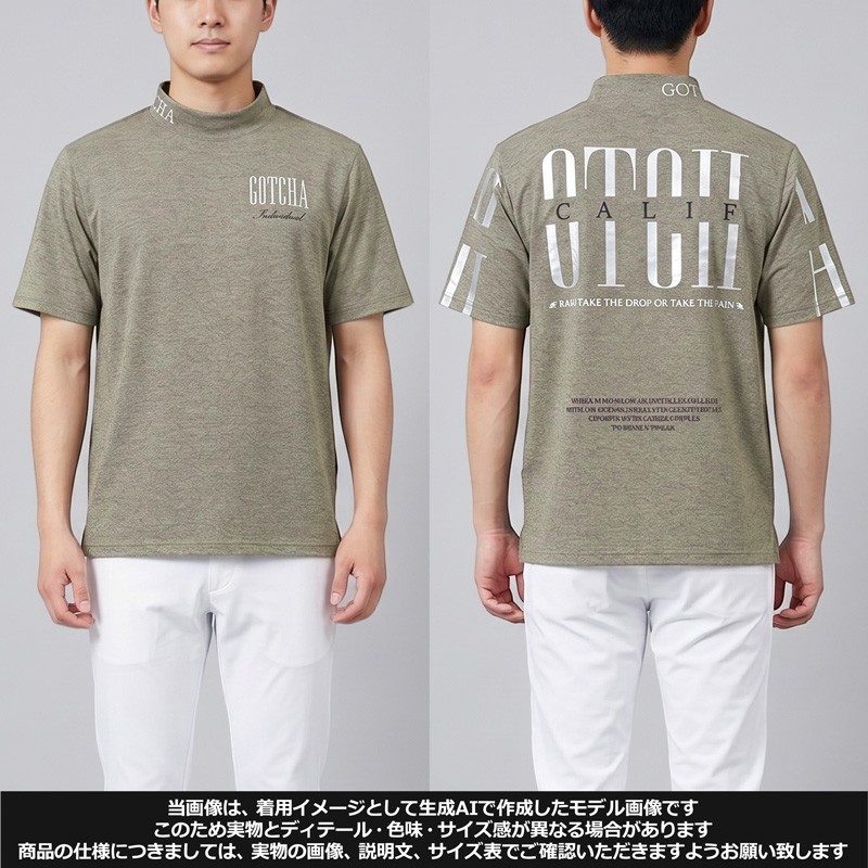 GOTCHA GOLF ガッチャゴルフ 2026 モックネック半袖シャツ マルチ