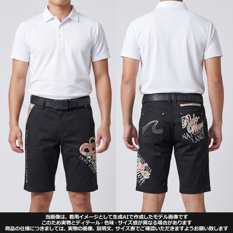 GOTCHA GOLF ガッチャゴルフ 2026 メンズ ボタニカルロゴ ショート