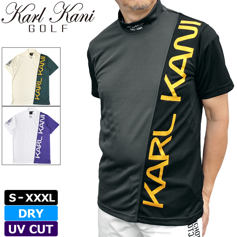 【新品・未使用品】KARLKANI GOLF 半袖モックネック Karl Kani（カールカナイ） アウトレット カールカナイゴルフ 吸汗速乾