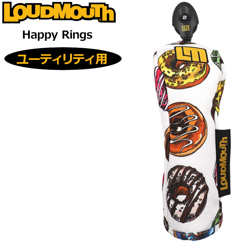 ラウドマウス ユーティリティ用 ヘッドカバー ハッピーリング LM-HC0014/UT 763991(365) 日本規格 3SS2 Loudmouth  UT用 ゴルフ用品 派手 な MAY2