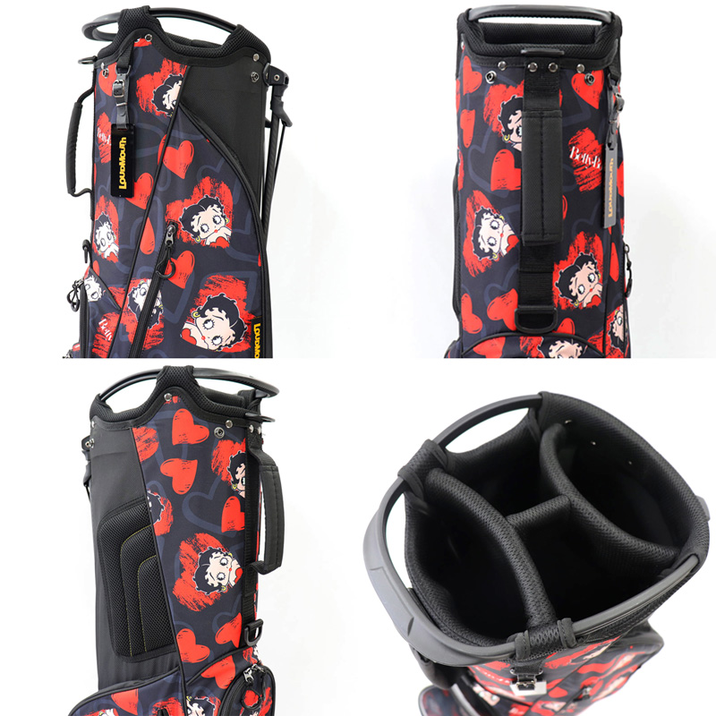 LouD MouTh スタンド式キャディバッグ＆キャップ・ボールポーチ LOUDMOUTH（ラウドマウスゴルフ） ラウドマウス × ベティブープ コラボ