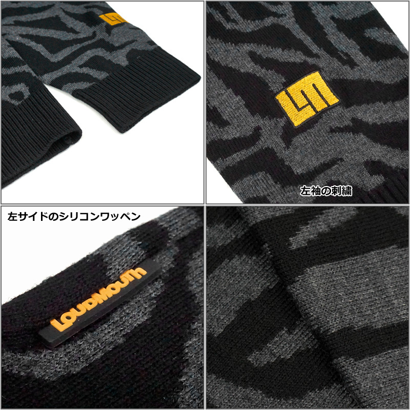 ラウドマウス メンズ ハーフジップ メンズウェア ニット 997 OCT3 セーター トップス ネイビー ハイネック Loudmouuth  771700 21FW ゴルフウェア アウター