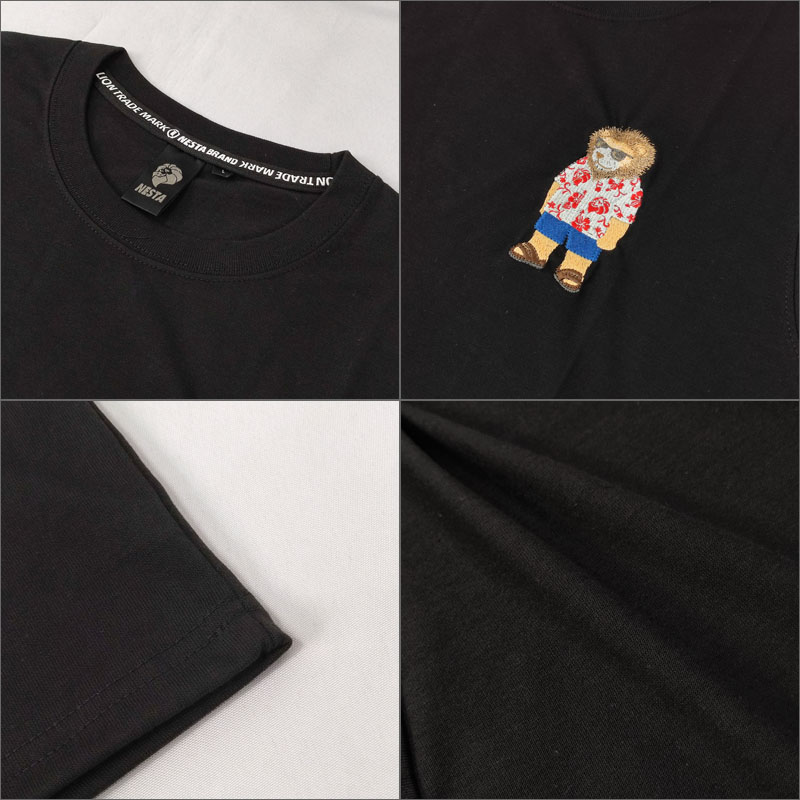 NESTA BRAND（ネスタブランド） ライオンロゴ刺繍 半袖 Tシャツ