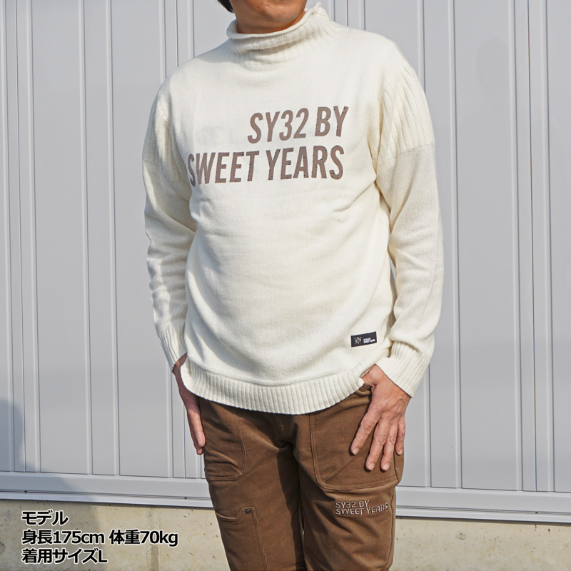 SY32 BY SWEET YEARS フロッキーロゴセーターニット 【公式通販】
