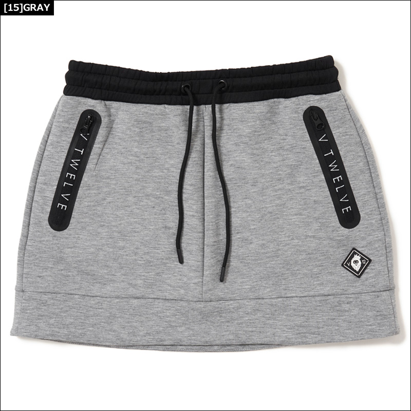 V12（ヴィ・トゥエルヴ） ゴルフ レディース スカート LOGO ZIP SKIRT