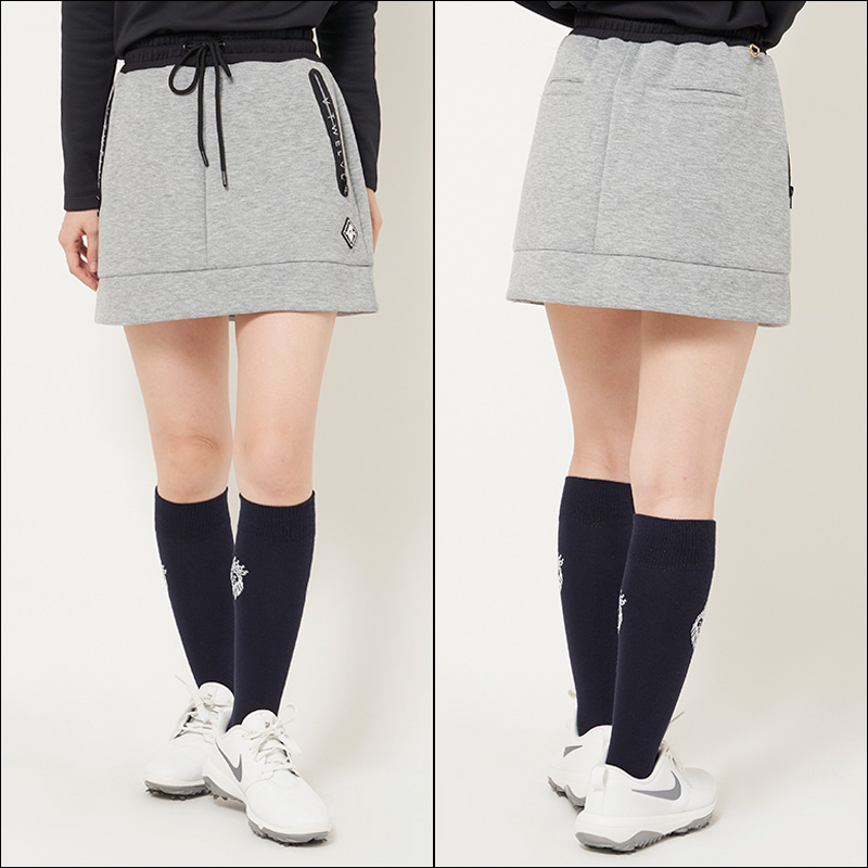 V12（ヴィ・トゥエルヴ） ゴルフ レディース スカート LOGO ZIP SKIRT