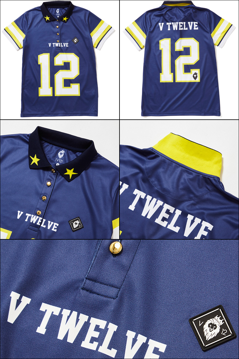 V12（ヴィ・トゥエルヴ） ゴルフ レディース NUMBER TWELVE 半袖