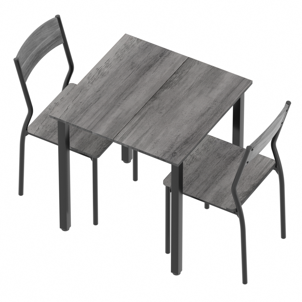 ダイニングテーブル 2人 ダイニングテーブルセット 3点セット 組立式