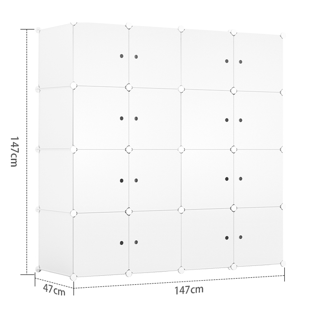 クローゼット ワードローブ 収納ボックス おしゃれ 組み立て式 白 DIY 収納家具 衣類収納 鉄筋の骨組 天然樹脂素材 収納棚 耐久性 防塵 大容量 10/12/16BOX |  | 04