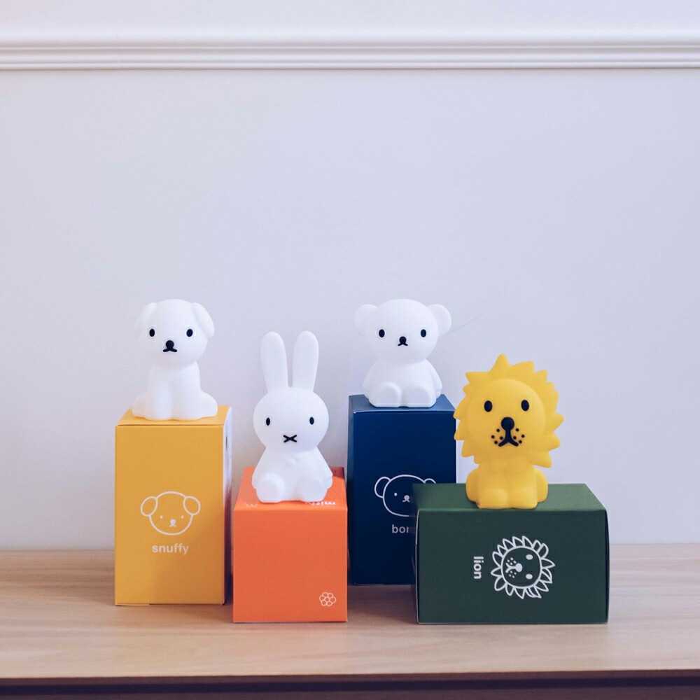 A☆miffyミッフィー1988年目覚まし時計と陶器製ナイトランプ