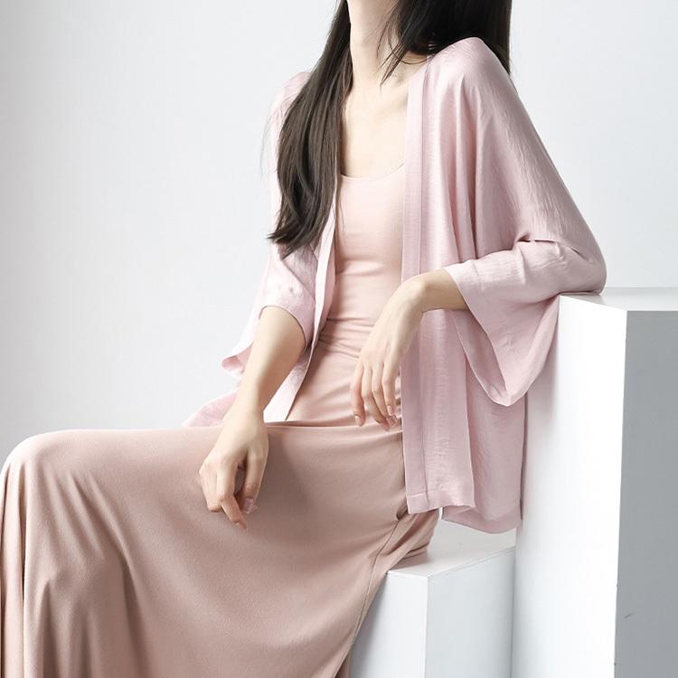 uvカットカーディガン レディース 春夏 薄手 レションカーディガン 白 ショット丈シャツ 七分袖ガウン 紫外線カット シースルー 冷房対策 | ブランド登録なし | 02