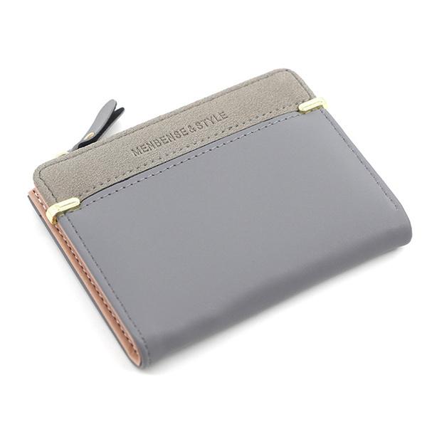 二つ折り財布 薄い財布 レディース コインケース キーリング付 カードケース 薄い 極スリム 薄型 ...