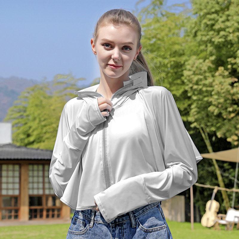 ラッシュガード uvカット レディース 日焼け防止服 薄手 パーカー UVマント 2色合わせ 冷感 ゆったり 紫外線対策 髪出ホール 速乾 アウトドア | ブランド登録なし | 08