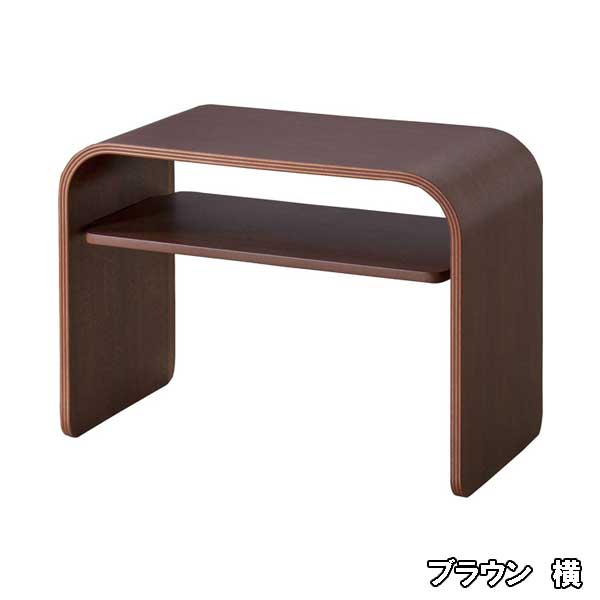 サイドテーブル おしゃれ 北欧 白肌茶 コの字型 シンプル 棚付き 縦横自在 3カラー