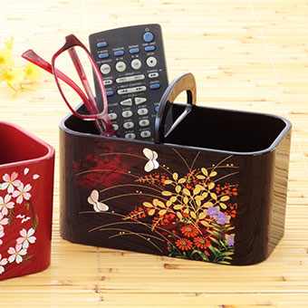 クーポン発行中／華やかリモコンラック（山中漆器）卓上収納ケース