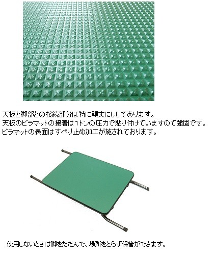 ハチコウ　トリミングテーブルミニ 緑色 0605 トリミングテーブル ミニ アームなし/W600×D450×H775mm/当店オススメ