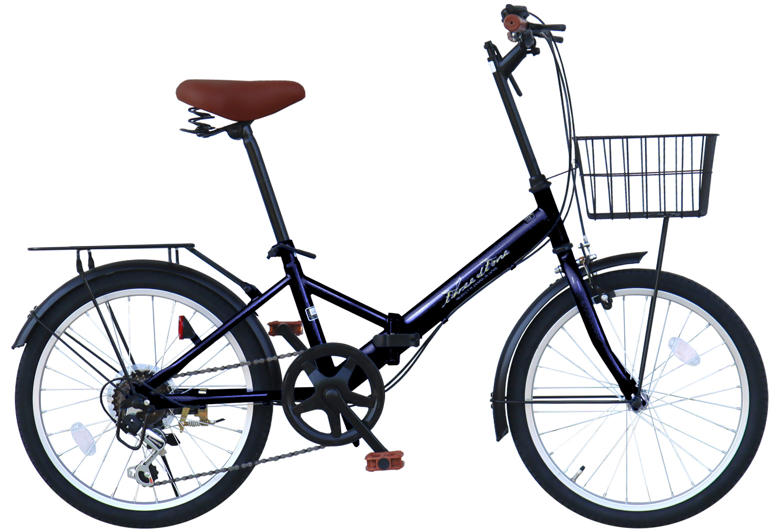 折りたたみ自転車 20インチ シマノ6段ギア カゴ付き 荷台付き ライト 鍵付き 通勤 通学 街乗り 新生活 折り畳み自転車 自転車 プレゼント ギフト [AJ-08C] | アイジュサイクル | 08