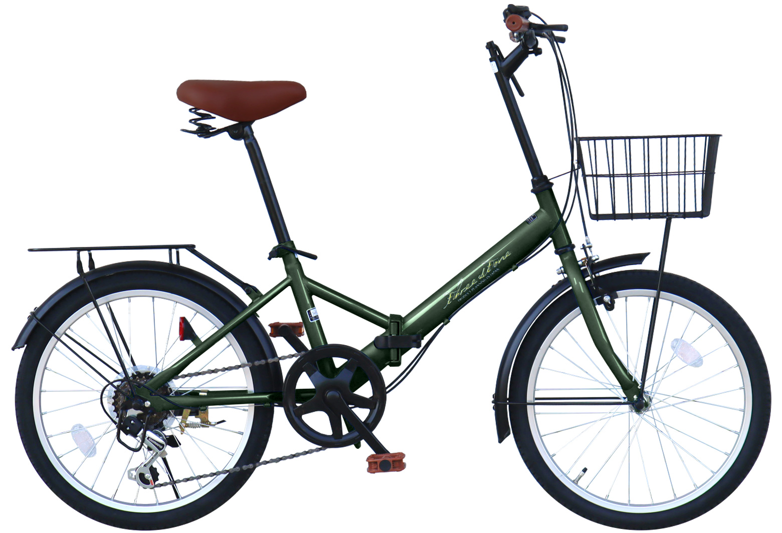 折りたたみ自転車 20インチ シマノ6段ギア カゴ付き 荷台付き ライト 鍵付き 通勤 通学 街乗り 新生活 折り畳み自転車 自転車 プレゼント ギフト [AJ-08C] | アイジュサイクル | 07