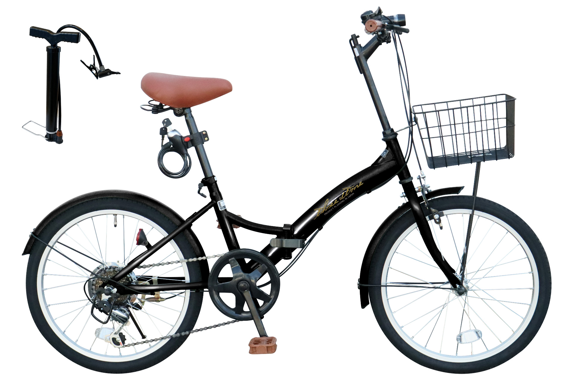 折りたたみ自転車 20インチ シマノ製 6段ギア 折り畳み 自転車 全15色展開 カゴ付き メンズ レディース 通販 [P-008N]｜three-stone-ys｜02