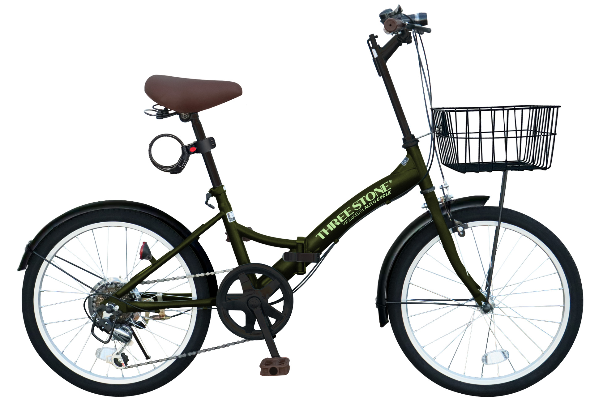 アイジュサイクル ノーパンクタイヤ 折りたたみ自転車 20インチ シマノ