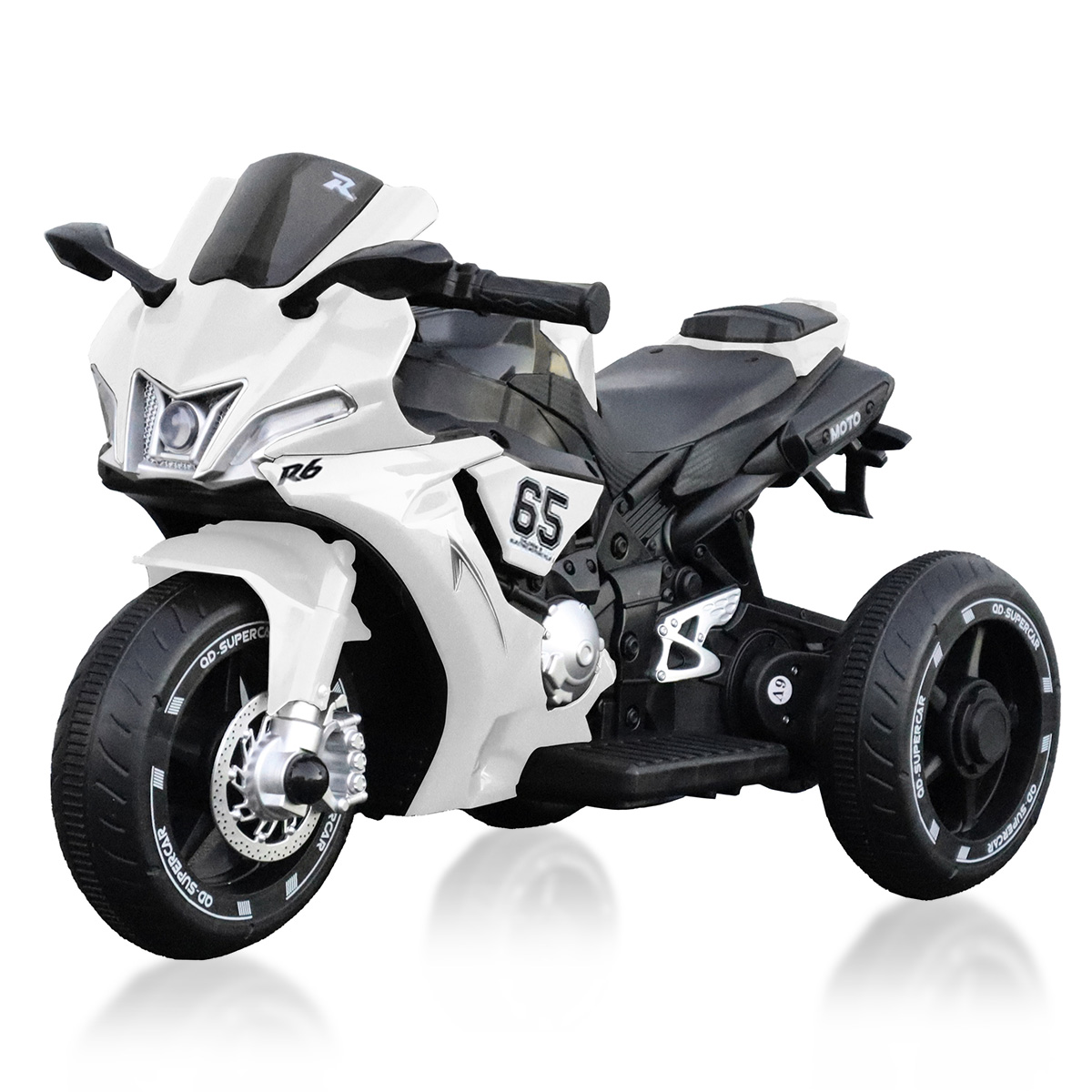 完売バイク　白色　子供　小さめ　 AIJYU TOYS（アイジュトイズ） 電動乗用バイク スポーツバイク 電動
