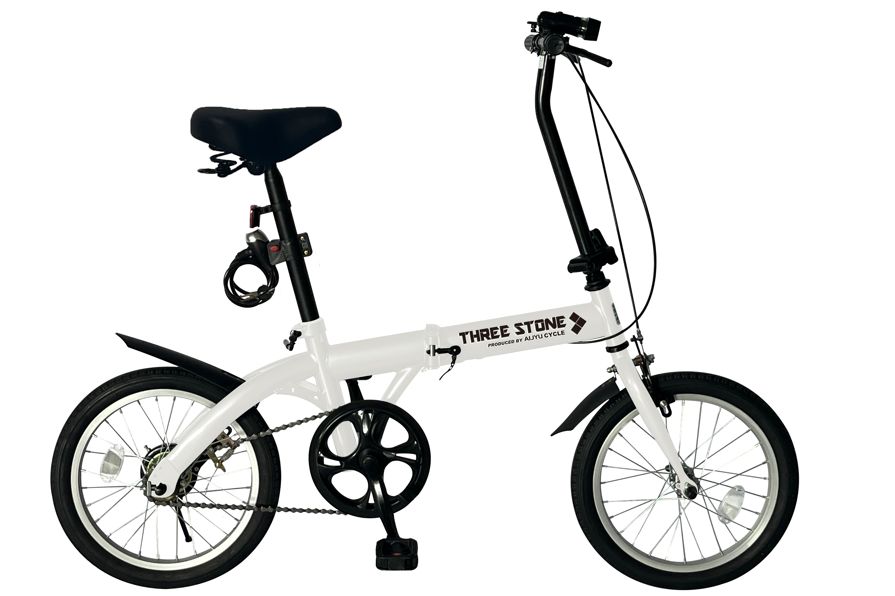 アイジュサイクル ノーパンクタイヤ 折りたたみ自転車 16インチ
