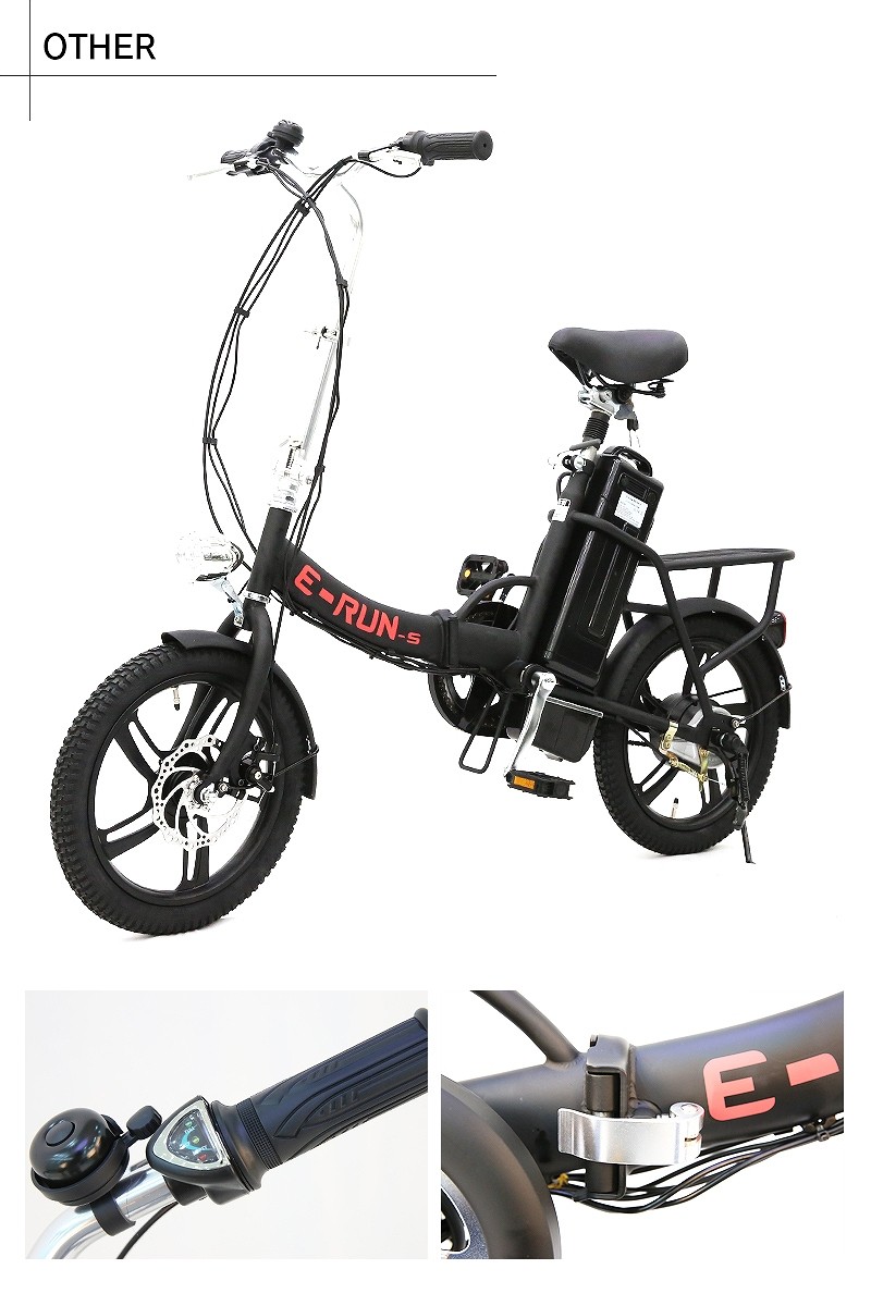 フル電動自転車 16インチ 折りたたみ フル電動 アクセル付き モペット moped サスペンション 原付 原動機付き  フル電動バイク【公道走行不可】E-RUNs2