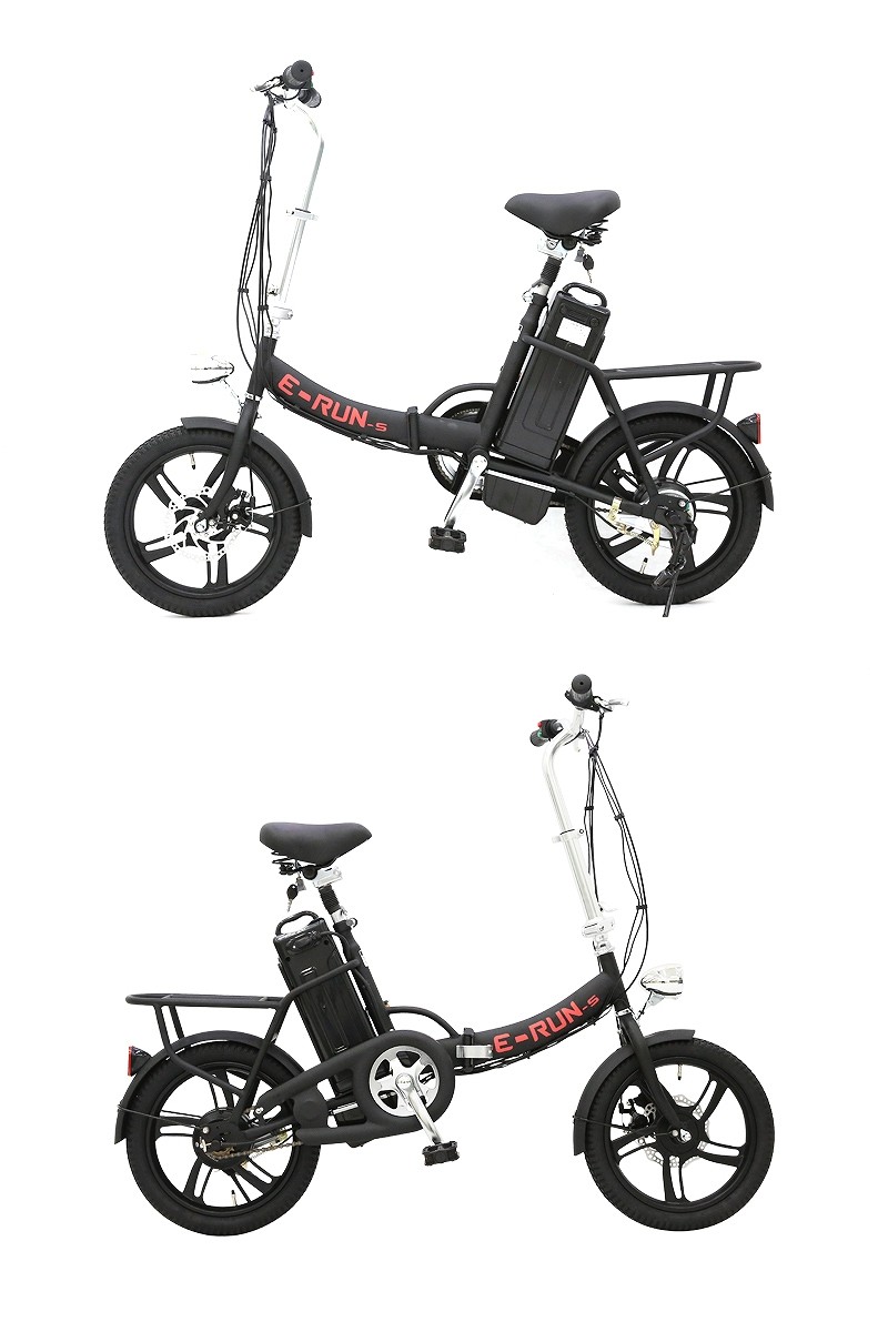 フル電動自転車 16インチ 折りたたみ フル電動 アクセル付き モペット moped サスペンション 原付 原動機付き  フル電動バイク【公道走行不可】E-RUNs2