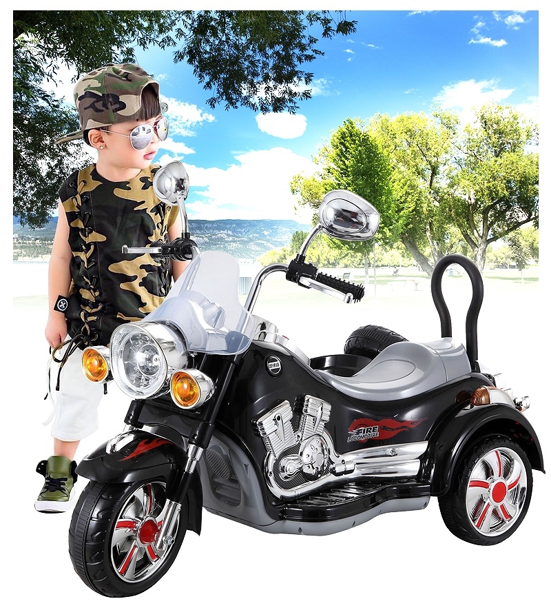 乗用玩具 電動乗用玩具 アメリカン バイク サイドカー 2人乗り 簡単